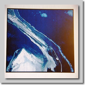 The small runway from the air - Cocos Islands 1958 (then called Cocos Keeling Islands)